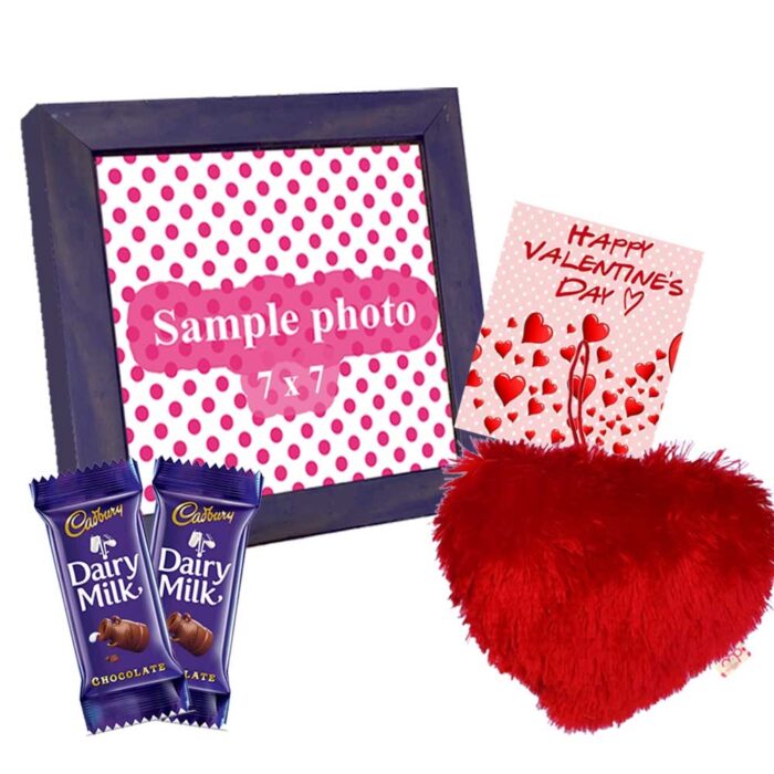 Valentin day Gifts - Maalpani chocolate Gifts Hampers with Photo frame and Heart